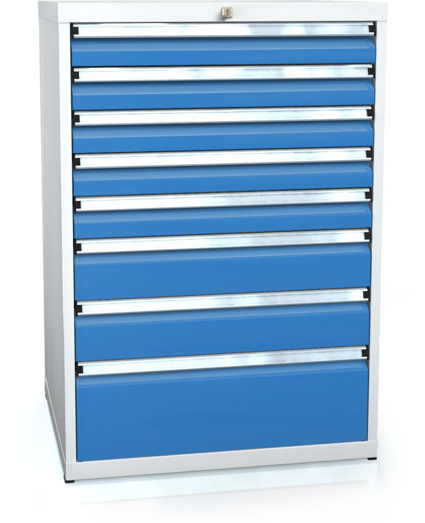 Dílenská zásuvková skříň 1018 x 710 x 600 - 8x zásuvka